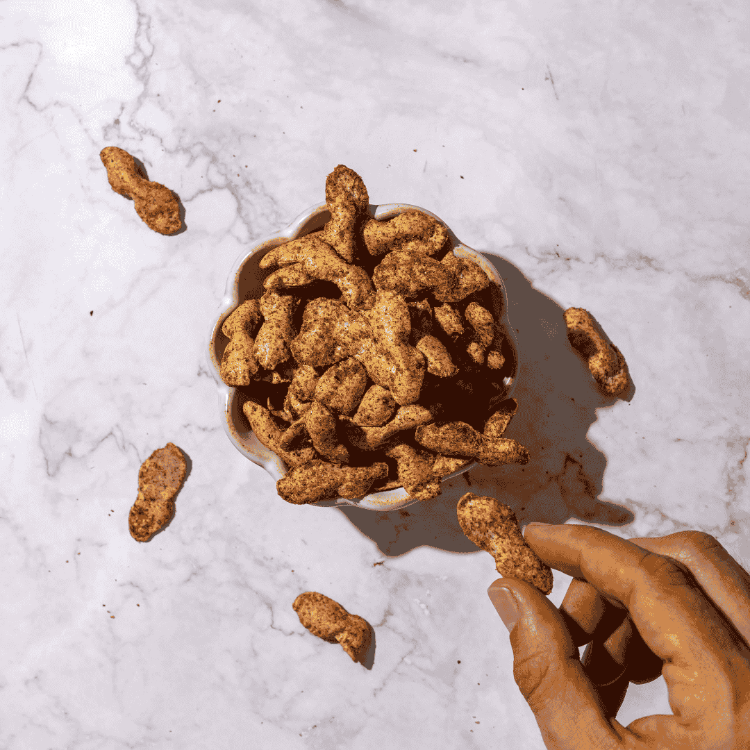 Party bowl of Peanut Protein Crisps